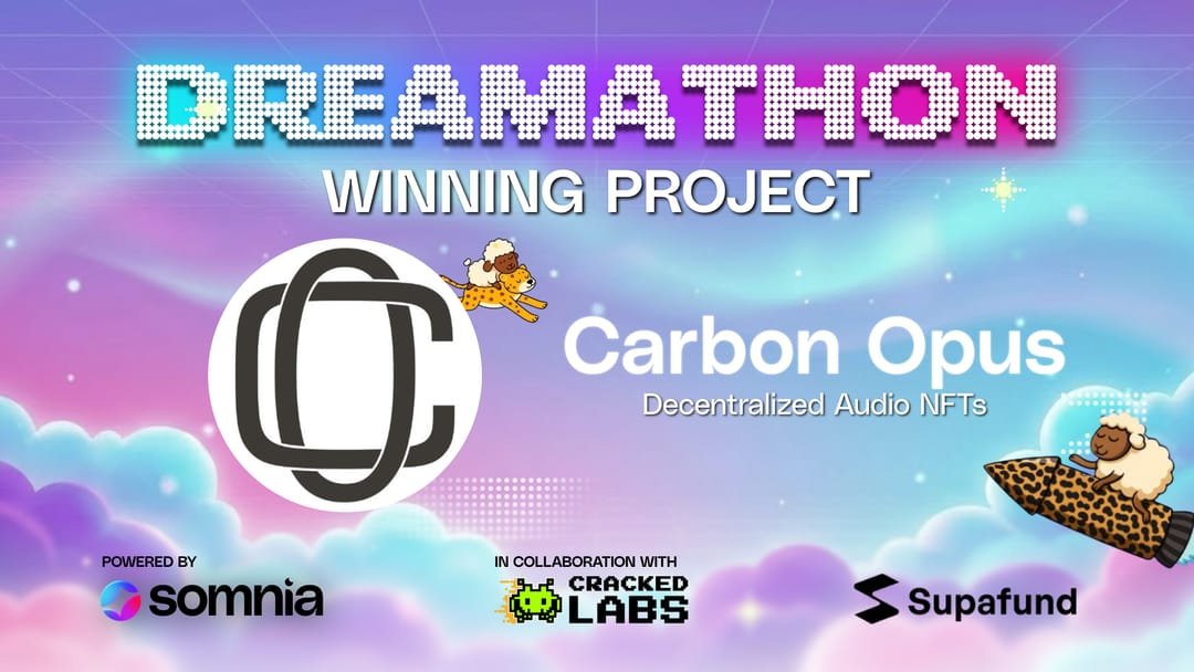 <
这是我连续第 9 天发布 <a href="/Somnia_Network/">Somnia</a> 的推文，直到 $SOMI 回到 2 美元。

#Dreamathon 的最新入围者：@carbonopus。音乐行业被中间商“抽水”太久了，这个项目主打音频 NFT 和 AI 工具，想让音乐人真正拿回版权和收益，直接跟粉丝对话。