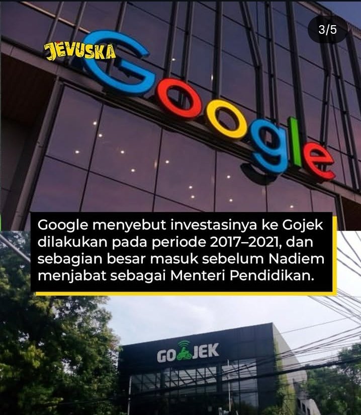 Anak__Ogi's tweet image. Akhirnya kebenaran mulai terungkap.
@Google akhirnya bicara, dan isinya sama seperti yg selama ini kita sampaikan.

Google sdh investasi di Gojek jauh sebelum Nadiem jadi menteri, jadi tuduhan Nadiem pake chromebook agar Google mau investasi ke Gojek adlh tuduhan ga masuk akal.…