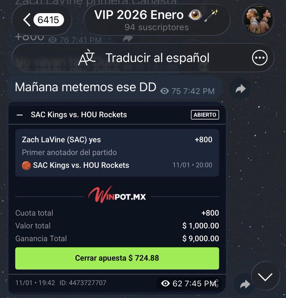 RevolverBets's tweet image. #LightTheBeam

Zach LaVine primera canasta +800 ✅

La única jugada del grupo premium, oficialmente estoy totalmente roto. Estoy en otro nivel.

Solamente di 1 jugador, no di 2 ni 3, LaVine era de los últimos en favoritismo.

ESTOY ROTO!! MLP