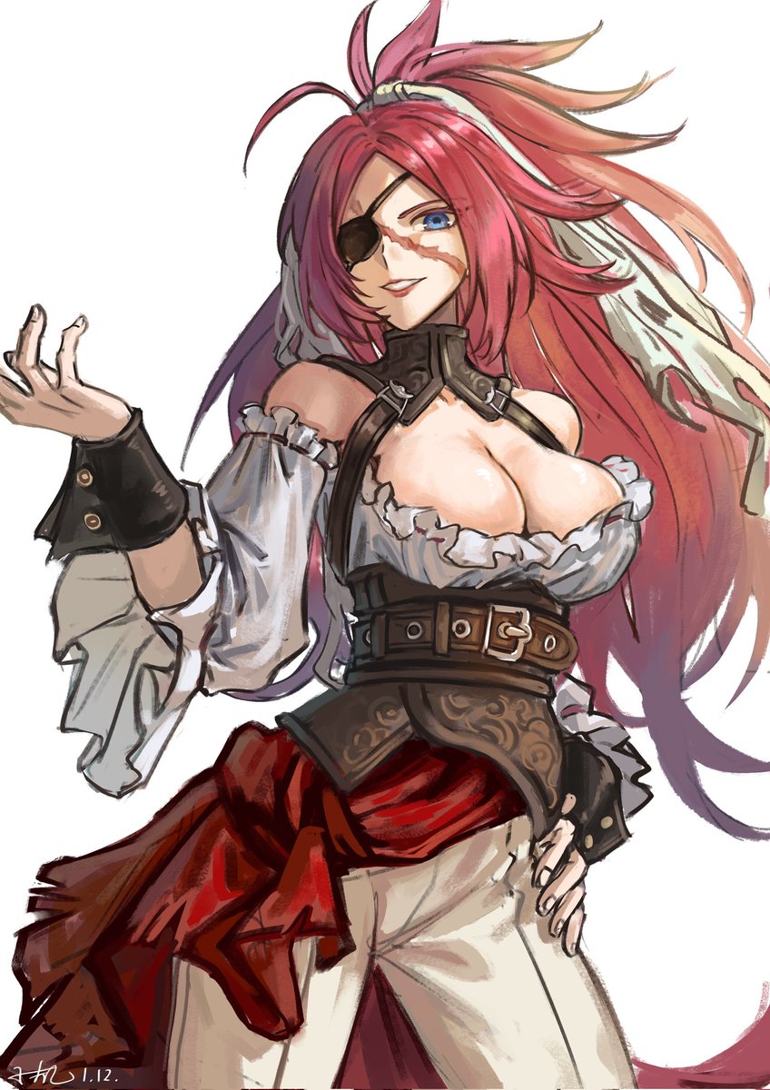 练习
画了德雷克船长（第一次画这种类型的角色呢）