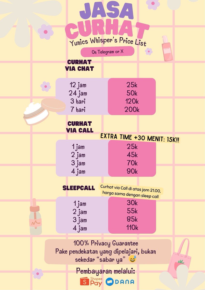 Natasya🦄|| Jasa Curhat 24/7; Mention after DM🌸 tweet media