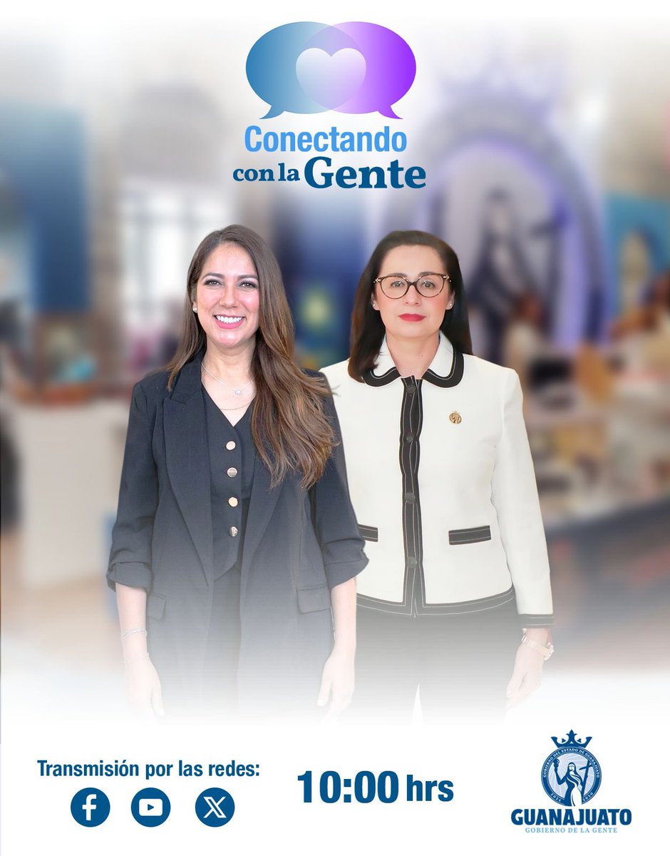 ¡Mañana tenemos #ConectandoConLaGente! Un espacio para escucharnos, dialogar y compartir lo que estamos haciendo con unión, esfuerzo y ganas para que a nuestro querido Guanajuato le vaya cada día mejor.

En esta ocasión me acompaña <a href="/CristinaVsenor/">Cristina Villaseñor</a> secretaria de <a href="/economiagente/">Secretaría de Economía</a>, y