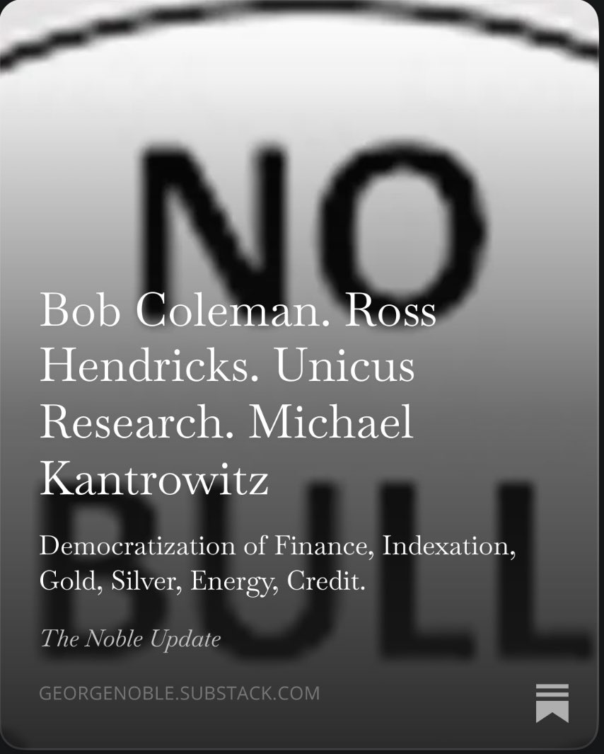 This is well worth listening to. I speak in that last 30 minutes, however there is a treasure trove of information for many different asset classes. Appreciate @gnoble79 for taking time to put on this educational event.