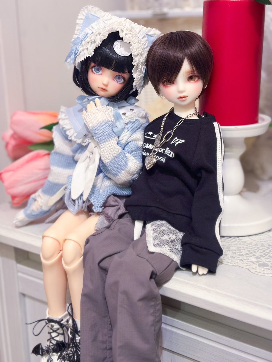 nekomimi0319's tweet image. たまたま男の子ドールの投稿が続いてたので、勝手にうちの男の子強化週間にします🤗
これはお話してる感が出てお気に入りのやつ🥰
SDMのるきくんとまむくんです🫶🏻💞

👀 #アイカマル
🐱 #Magiccat