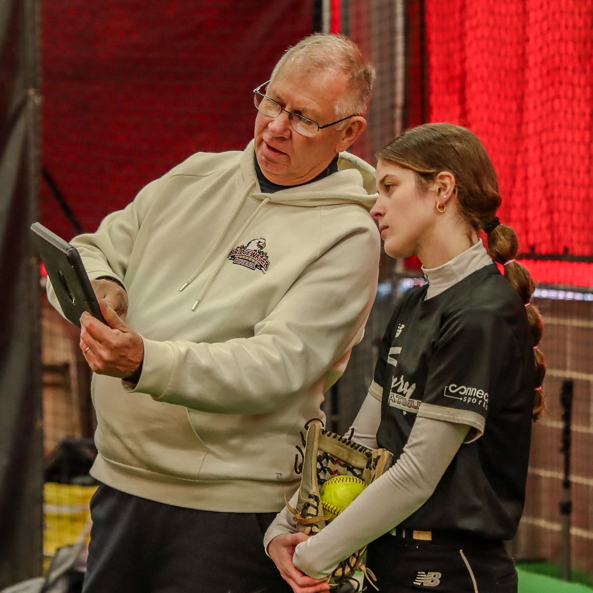 Thanks to Bridgewater College Softball Head Coach Megan Pleskovic <a href="/MegPlesko9/">Megan Pleskovic</a>, and Coaches Delaney Nuckols <a href="/D_nucks1/">Delaney</a>, Howard Smiley and Bobby Humphrey <a href="/Humphrey_Bobby/">Bobby Humphrey</a> for a great day of instruction, drills and feedback.

#BleedCrimson #GoForGold