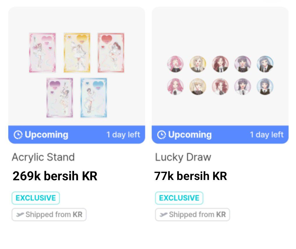 OPEN PRE ORDER
INA 🇮🇩

SUMMER MOON MERCH ILLIT

LS Wand Part: 233k DP 200k
Badge: 161k DP 150k (BISA MILIH)
Compass: 305k FP only!
Lenti PC: 77k DP 70k (BISA MILIH)
Acrylic Stand: 269k DP 250k (BISA MILIH)
Pin Lucky Draw: 77k DP 70k (RANDOM)

GO LINE ✅
DOM BANTEN &amp; LAMPUNG ✅