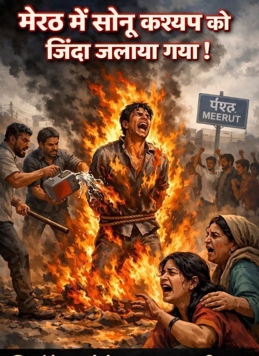 उत्तर प्रदेश के मेरठ के सरधना विधानसभा में एक ओर मामला सामने आया है। गांव ज्वालागढ़ में #sonu_kashyap नामक व्यक्ति की पहले पिटाई की फिर उसके बाद जिंदा जलाकर हत्या कर दी गई।
ऐसी घटनाएं यूपी की कानून व्यवस्था का हाल बया कर रही है।
उत्तर प्रदेश सरकार इस गंभीर घटना पर उचित व दंडात्मक