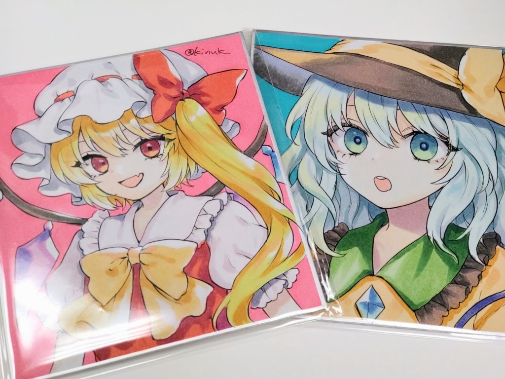 kinuk's tweet image. 描きました。色紙を。