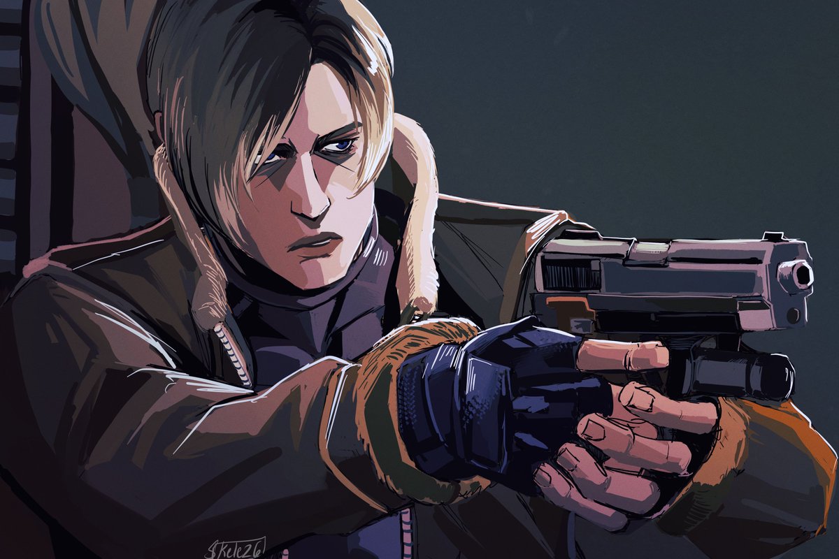 skelesass's tweet image. Happy Birthday #RE4 
#REBHfun #ResidentEvil #LeonKennedy #sketch