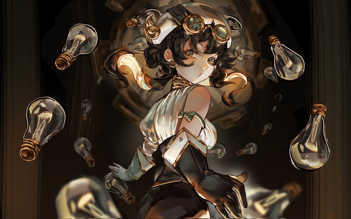 okkasya's tweet photo. Lamp girl https://t.co/awwRsLHP1S