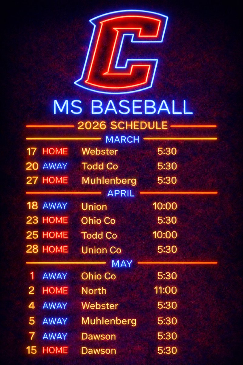 ⚡️Middle School Schedule 💧