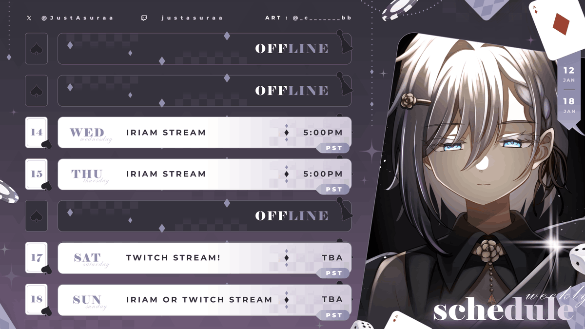 JustAsuraa's tweet photo. spending the first couple of days resting to make sure my voice is fully back before i stream! i'm finally back home and so tired... work tomorrow too... uguu
fan name: wildcards
links: https://t.co/pHr74E7Qyx
general: #asucall
🎨: #asudraw
memes: #asujoker
clips: #asufortune https://t.co/n0E6LATLqM