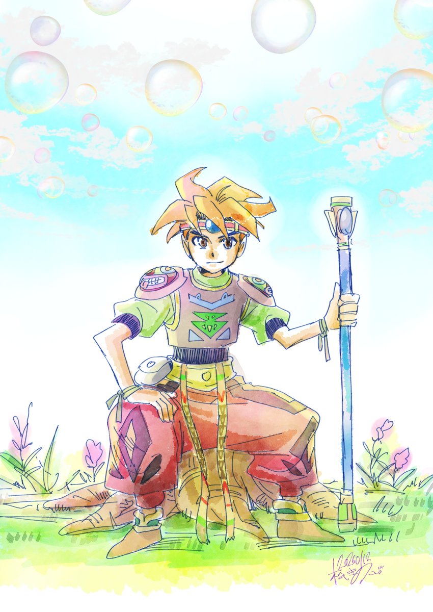 そろそろ動くか！
(１月のナマケを止めます…)
#天地創造
#天地気晴らしお絵描き