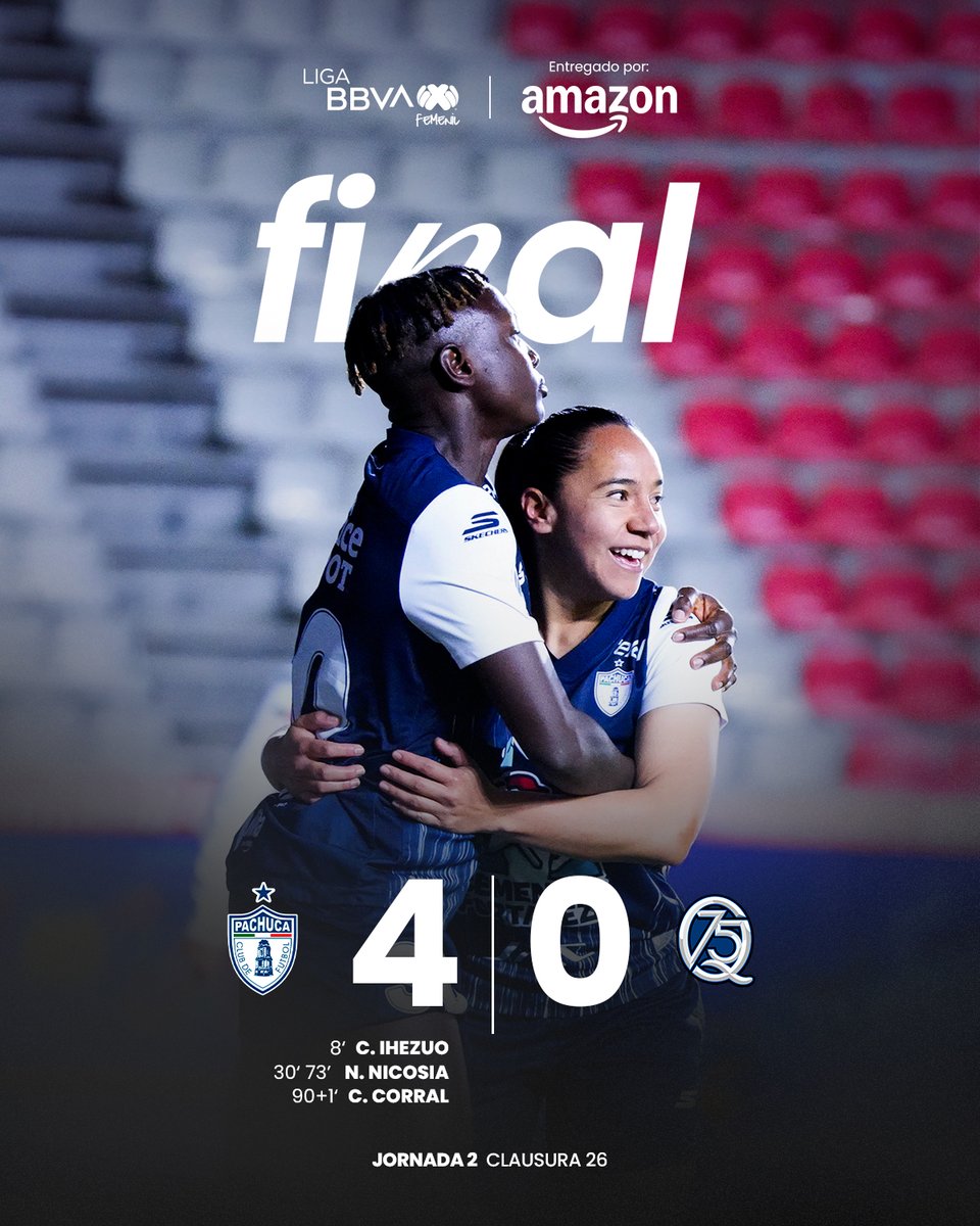 LigaBBVAFemenil's tweet photo. Las 🌬️ Diosas del Viento lo ganan en el ‘Huracán’. 🆙✨

📦 #MarcadorFinal: entregado por @amazonmex 

#PACvsQRO | #EntregamosTodoPorElFut | #AmazonMX https://t.co/n3K0otrPzi