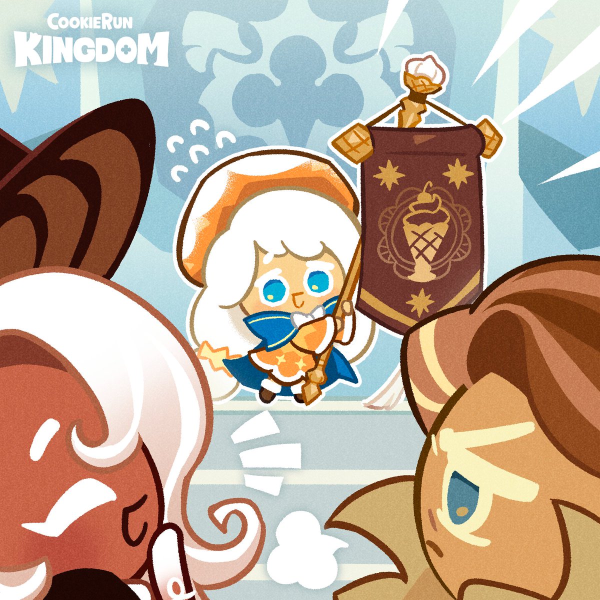 CRKingdomEN's tweet image. "I'm #CreamPuffCookie, student at the Parfaedia Institute of Magic!

🤎 #LatteCookie and #AlmondCookie look so proud as they watch Cream Puff Cookie graduate!🎓

#CookieRun #CookieRunKingdom