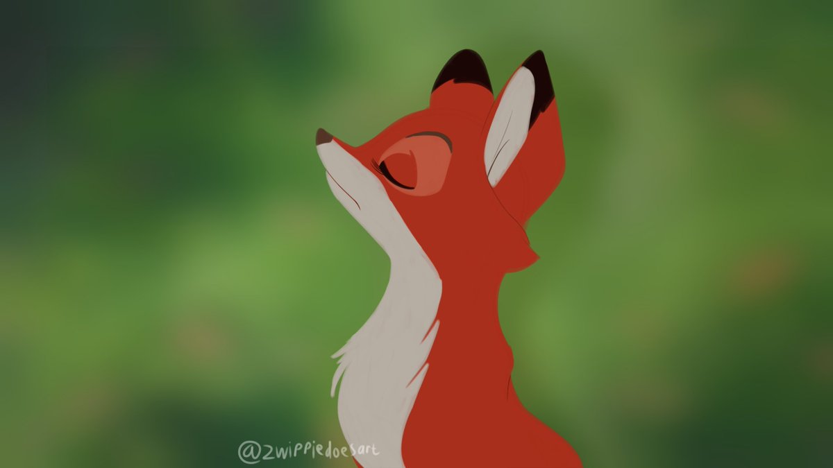 Tried painting Vixen from The Fox And The Hound as a bit of practice 

#art #furryart