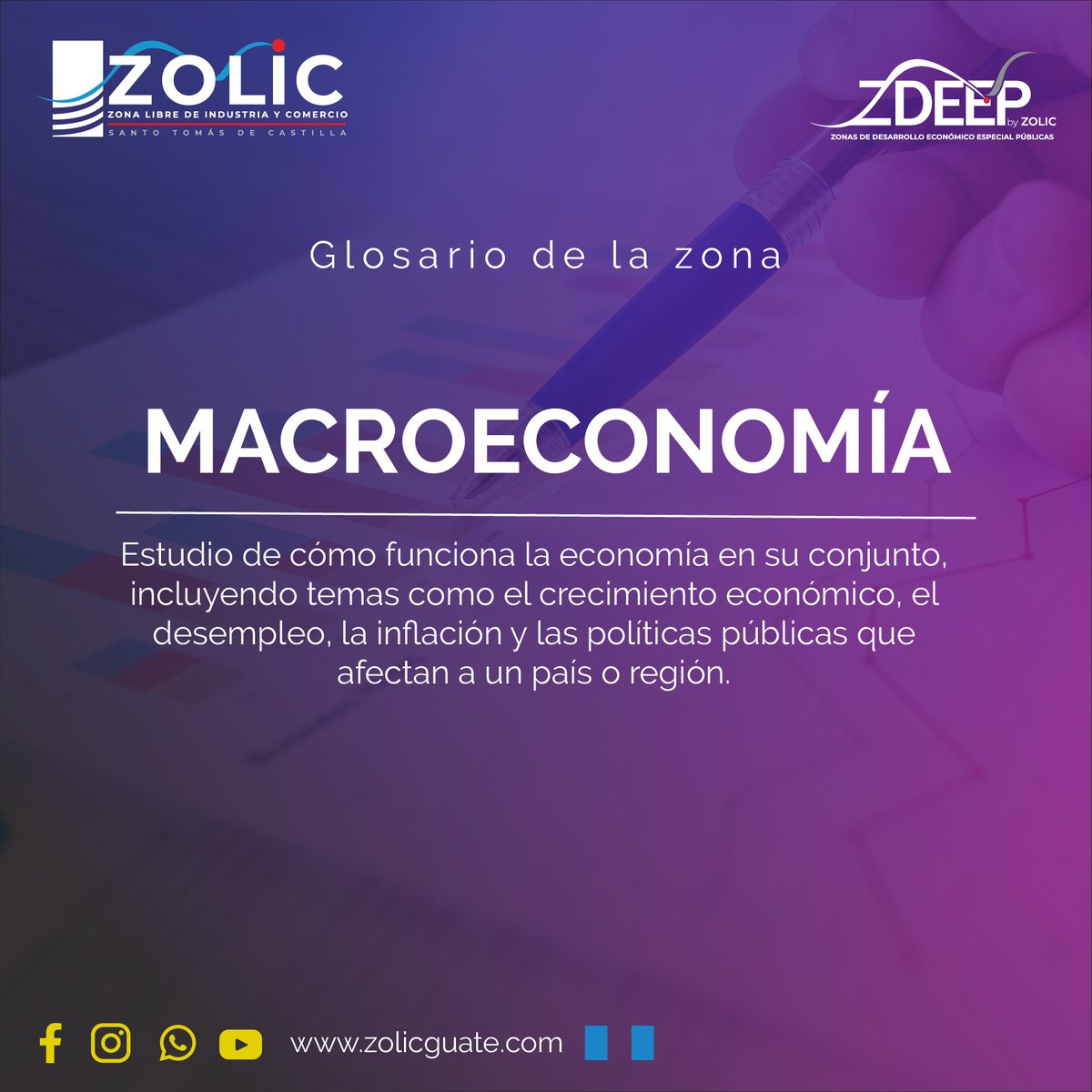 Hoy en el #GlosarioDeLaZona exploramos qué es la MACROECONOMÍA.

#ZOLIC
