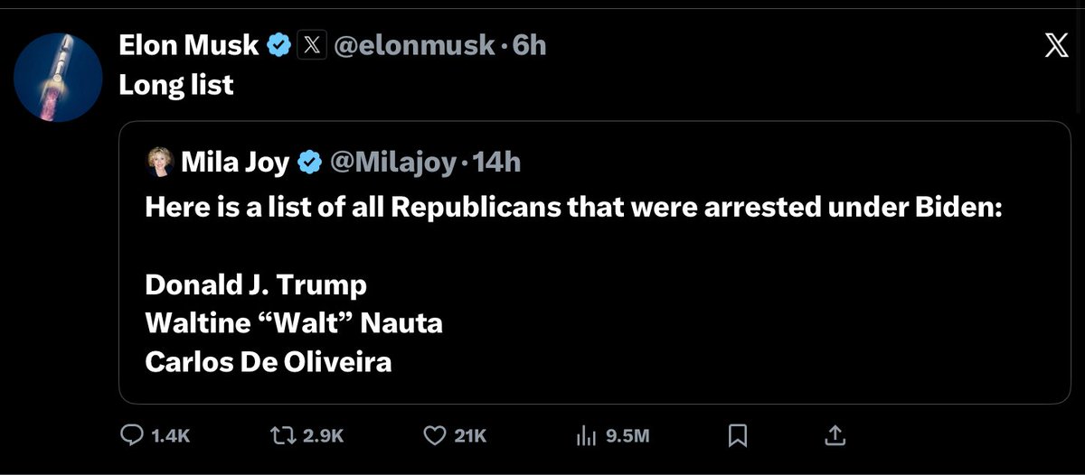 Milajoy's tweet image. Elon Musk reposted me FOUR times today because he knows that without laws on voter ID or fraudulent NGOs, we don't have a country. 

We need to put PRESSURE on the Senate to pass the S.A.V.E. act TODAY. 

Call your Senators.