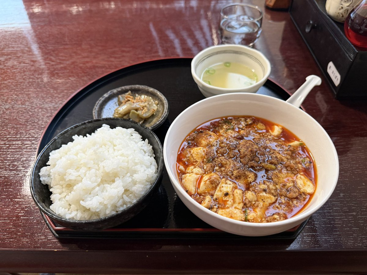 skyleopard24's tweet image. 少しの体調不良から復帰。
近所の中華屋で
四川麻婆豆腐頂きます🥟