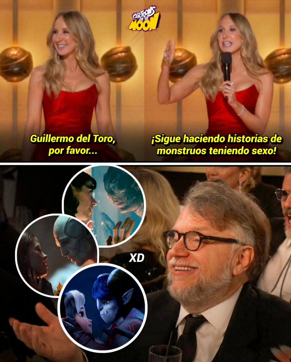 CartoonsOTMoon's tweet image. Le dedicaron este discurso a Guillermo del Toro en los Golden Globes