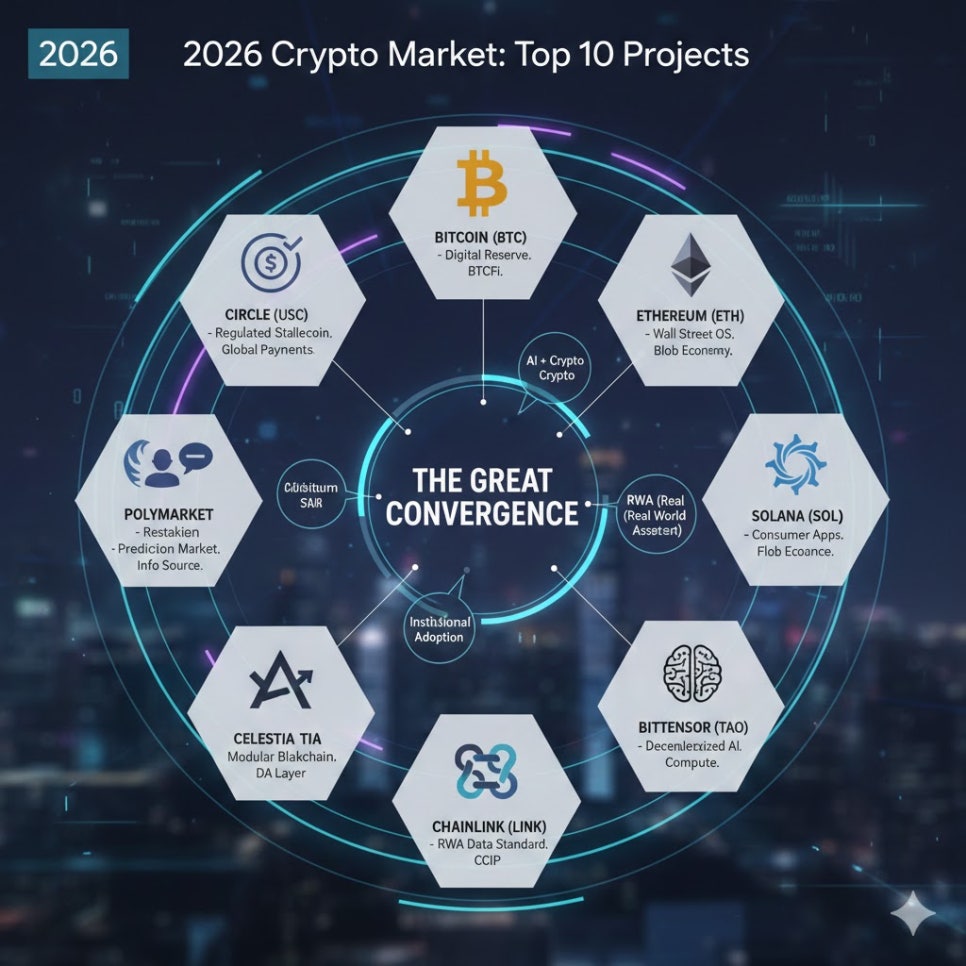 keycryptolabs's tweet image. Crypto26 is about infrastructure, not hype

BTC → Strategic reserves &amp;amp; BTCFi
ETH → Blob economy + TradFi 
SOL → Consumer apps at scale
TAO → Decentralized AI compute
LINK → RWA data standard
EigenLayer → Restaking yields
TIA → Modular DA
HNT → DePIN networks

#Crypto2026