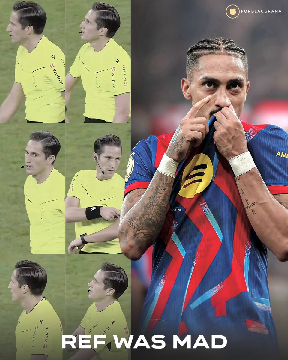 📸 | The final referee Munuera Montero was seen mad and disappointed after Raphinha scored the winning goal, his body language cheated him because he was fumming.

He did everything to see Real Madrid win but in the end didn’t succeed.