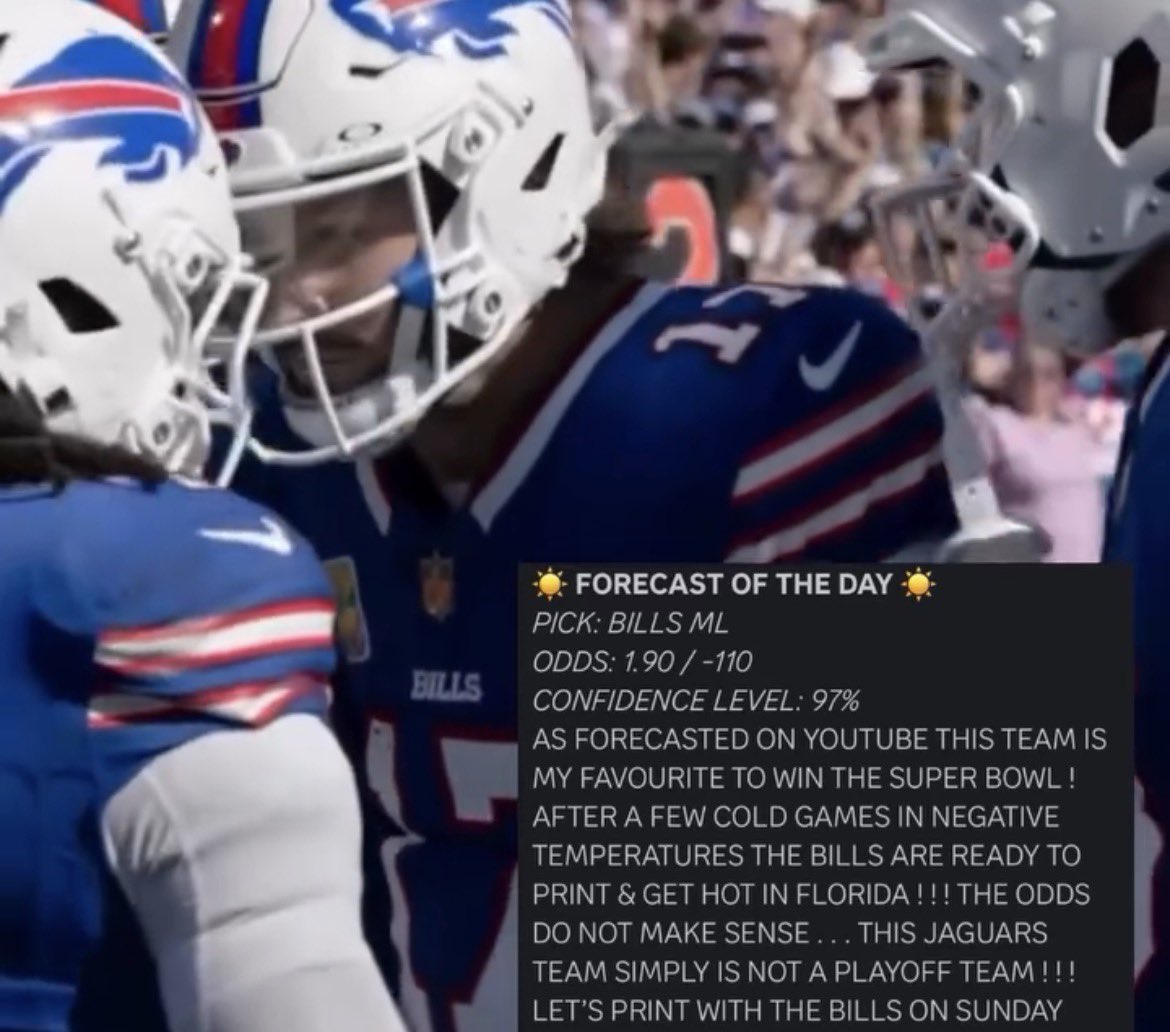 FightFiends's tweet image. The Forecast printed bills today 💵🦬⚡️
#BillsMafia #NFL #NFLPlayoffs2026