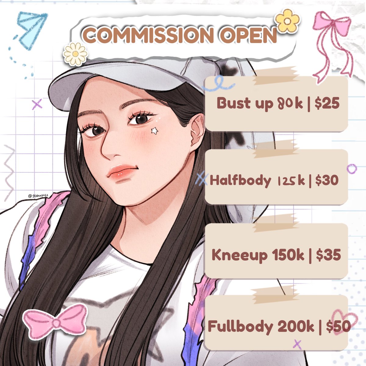 Gldnxpuff's tweet image. ✨COMMISSION ARE OPEN🎉
I’m also on vgen! (Link on my bio)  please check it out&amp;lt;3

manhwa style commission open! 

Feel free to ask, just dm me📬
📩more sample on insta: @pu_ffymii0
#commission #commissionsheet #commission_art
#VGenComm
