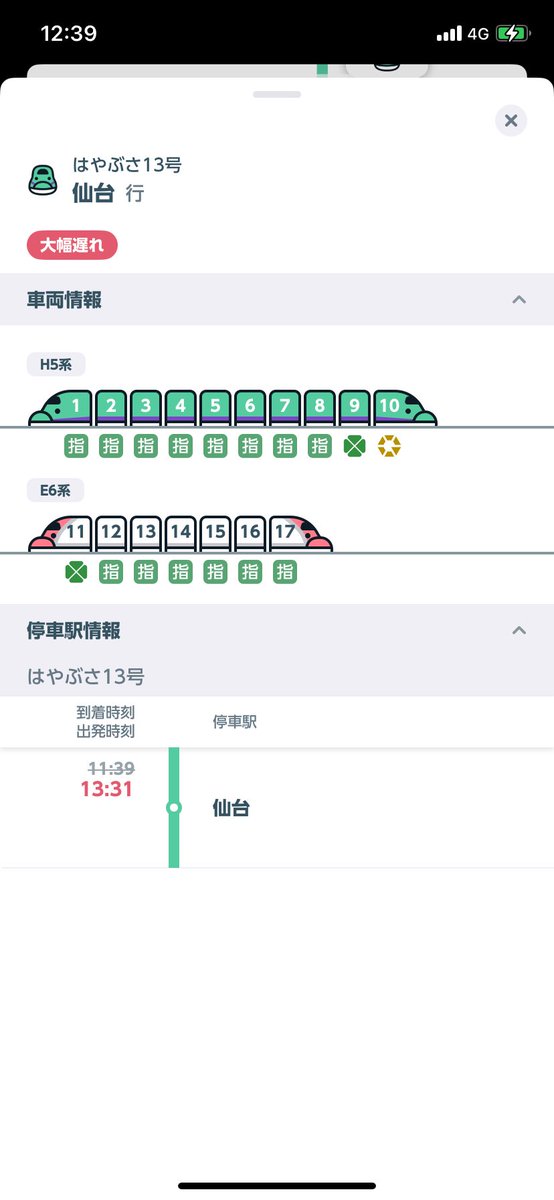 仙台行のH5系はやぶさ号を発見‼︎✨
