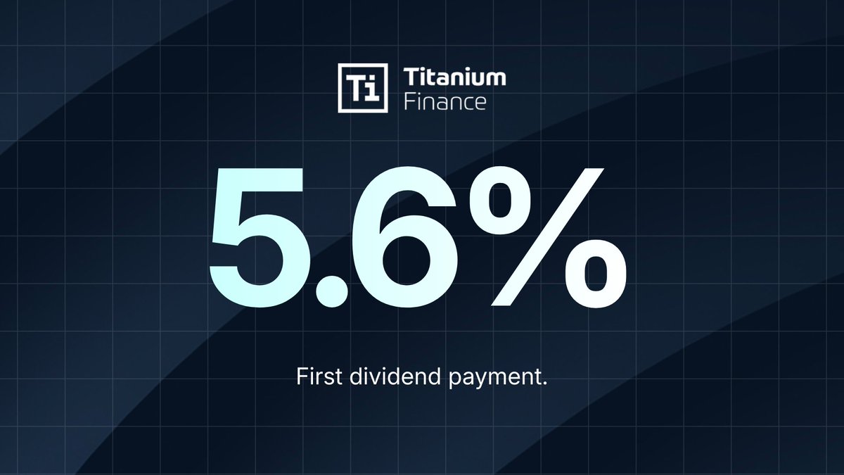 5.6％。

ダッシュボードを確認してください： fund.titanium.finance

Titanium シーズンが始まります。