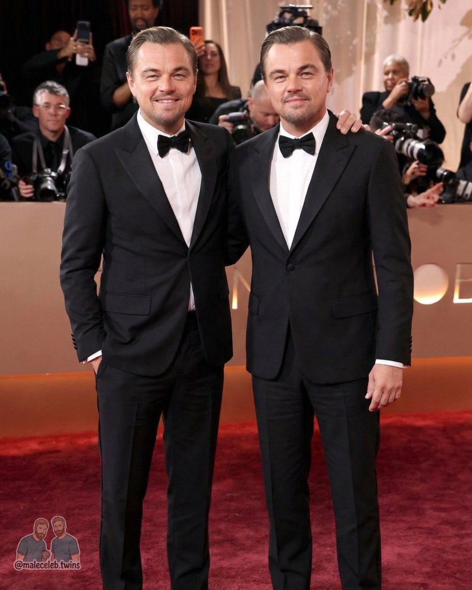 ClonesMale5664's tweet photo. Leonardo DiCaprio and his clone at #GoldenGlobes https://t.co/HfTdKGimJA