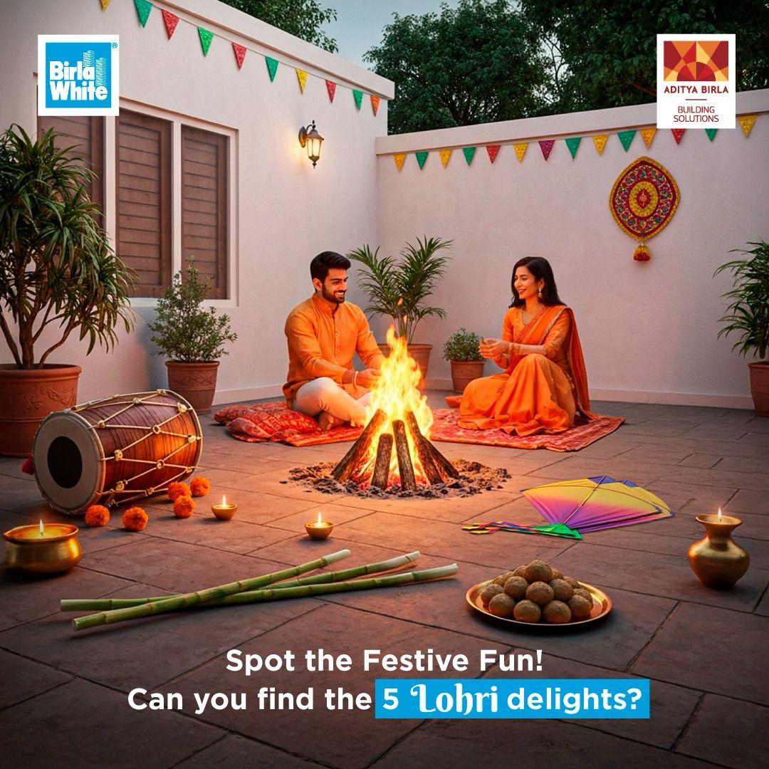 Happy Lohri!✨
Can you spot all the festive delights in this cozy home? Hint: 🪁🥁🌾🍬🔥 Comment as many as you can find!

*T&amp;C Applied

#BirlaWhite #LohriContest #FestiveFindContest #ContestAlert #BirlaWhiteKaWhiteCementAdvantage #WallStyle #SmartWalls