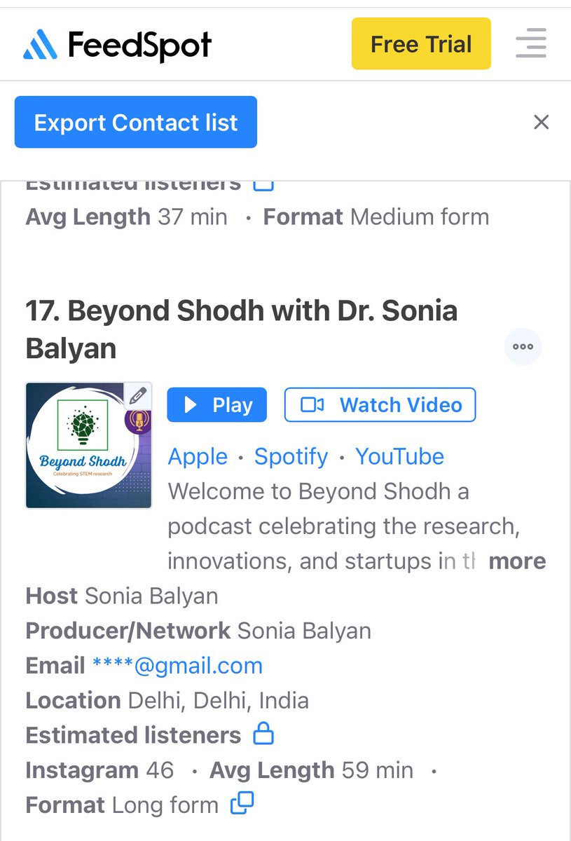 sonia_balyanBS's tweet image. My small initiative, now making a big impact.
What a start to the New Year 2026! 🎉
Beyond Shodh with Dr. Sonia Balyan is proudly featured in FeedSpot’s Top 25 India Science Podcasts.
Grateful for all the love and support 🚀🔬Thank you @_feedspot for featuring Beyond Shodh