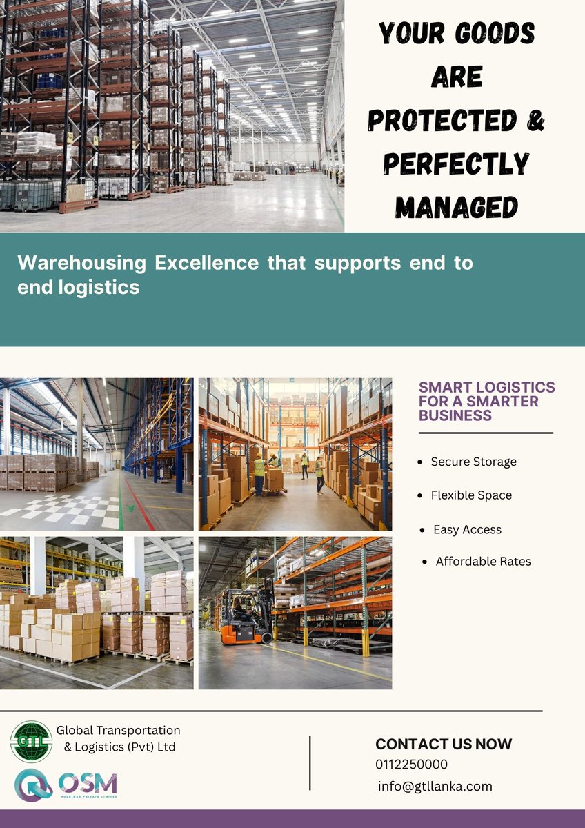 LtdOsm's tweet photo. Storing smart, delivering faster
#warehousing #bondedwarehousing #valueaddedservices #transportation #freight #forklift #trucking #bondedwarehouse #shipping #sutainablecargo https://t.co/24532xRByk