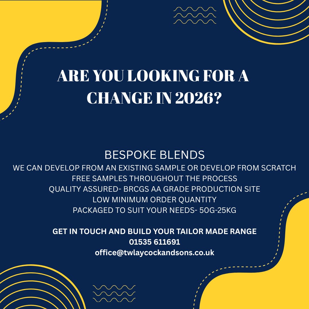 TWLaycock's tweet photo. Do you have an old family recipe from years ago? Or an idea for a new product for the year ahead? Get in touch and learn how we can help bring that to your customers. https://t.co/Sn06KNmB8V