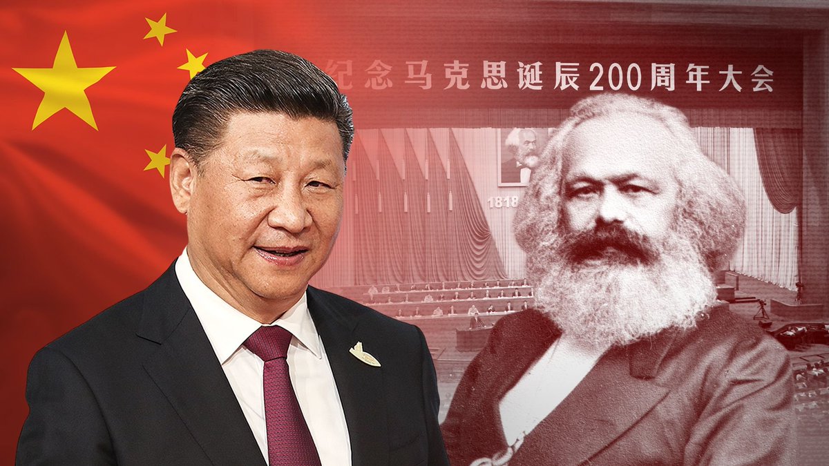 RTSG_News's tweet image. 🚨🇨🇳 REPORT: Xi Jinping said that "Marxism, though wide-ranging and profound, can be summed up in a sentence: the pursuit of the emancipation of humankind," during a speech discussing Marx. 

"On the road ahead, we must continue to uphold Marxism, and ensure that the wondrous…