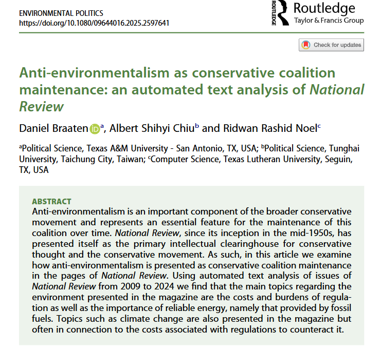 Environmental Politics tweet media