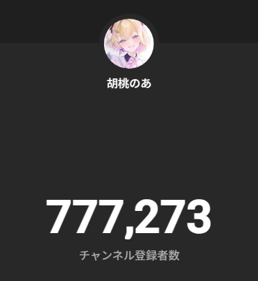 963Noah_sub's tweet photo. お、おい
チャンネル登録者777,777人おめでとうポストを見かけてうれしくて確認したぜ
まだまだがんばるぜ https://t.co/DtA5oun4Mo