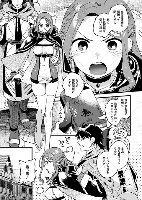 🔞討伐依頼の報酬で手に入れたのは魔導書ではなく、えっちな挿絵の載った魔物図鑑で…?[1/6] 