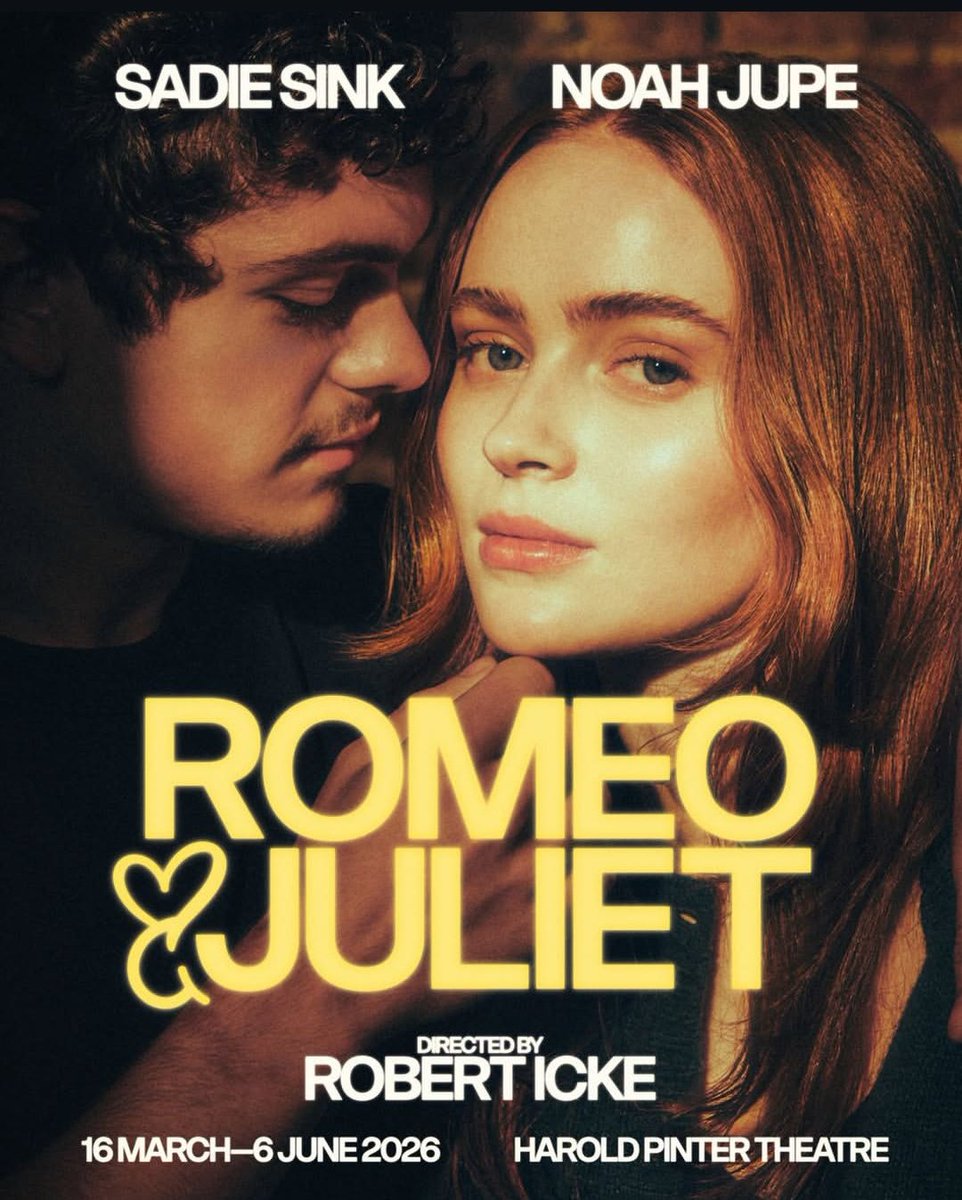 sadiesinkai's tweet photo. 'Two young people meet at a party. The rest is tragedy.'

I will be starring in #RomeoJulietPlay directed by Robert Icke. Catch us at Harold Pinter Theatre from 16 March, tickets are already on sale so don't miss it! https://t.co/ToBek8pfVT