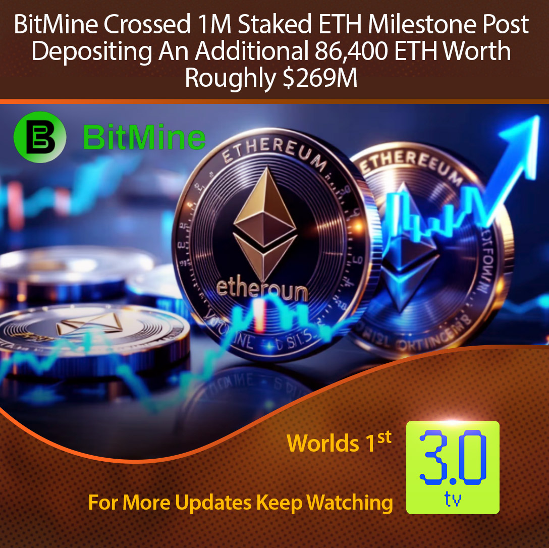 BitMine Surpasses 1M Staked $ETH As Treasury Strategy Expands #BitMine # Ethereum $ETH #MarketUpdate @BitMNR