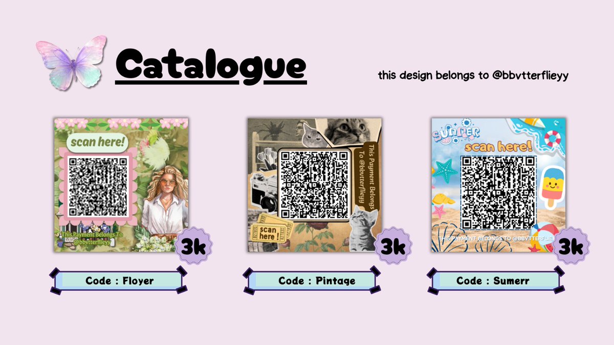 lunariavv's tweet image. hAyiii~ bole bantu rt? maacii 👧

aku membawa spess baruu, yaitu qr deco 🍓

dengan 5 katalog yang siap ospek! (jika ndak aman bole pc baik baik bub)

❕harga? ongli 3k/ea bes ❕

take via tele only iyaa? 

t. #zonauang #zonaba