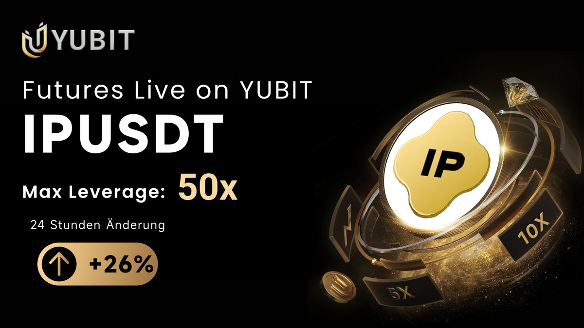 🔥 IPUSDT: +26% Rally!

$IP Futures stark auf YUBIT mit 50x Hebel 🚀

Trade die Volatilität, sichere die Gewinne 💰

👉 yubit.com/trade/usdt/IPU…

#YUBIT #IP #IPUSDT #Futures #Krypto #Trading #50x