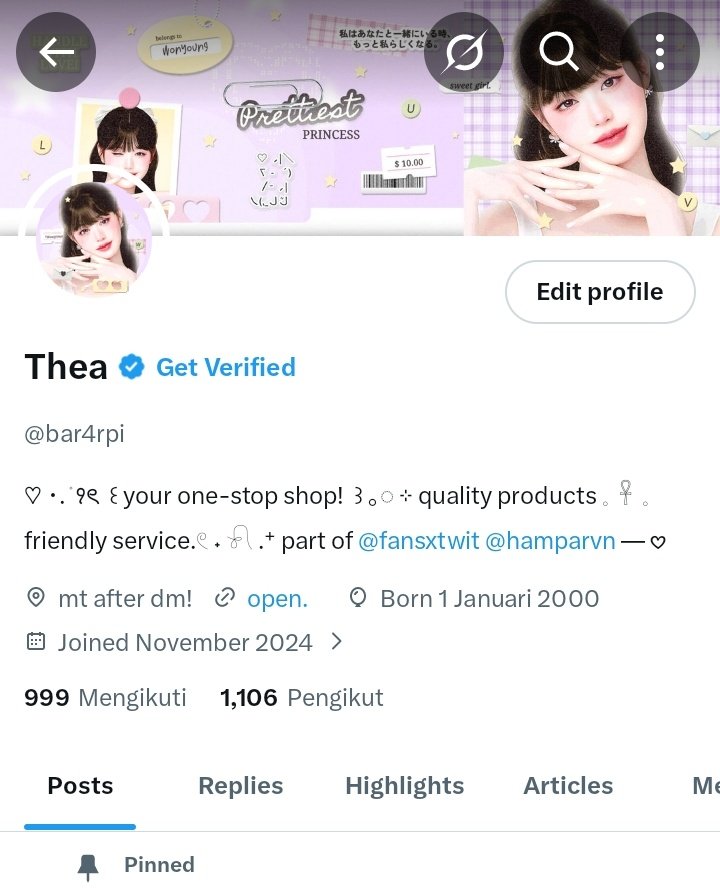 vprncsz's tweet image. help rt, thanks `♡`

hi timun-timun👋🏻 ada yang kenal acc ini? acc nya diambil papah meyloon hehe 😀 barangkali ada yang mau mutualan sama aku lagi boleh rep iyaaa🫰🏻
#zonauang sya¹