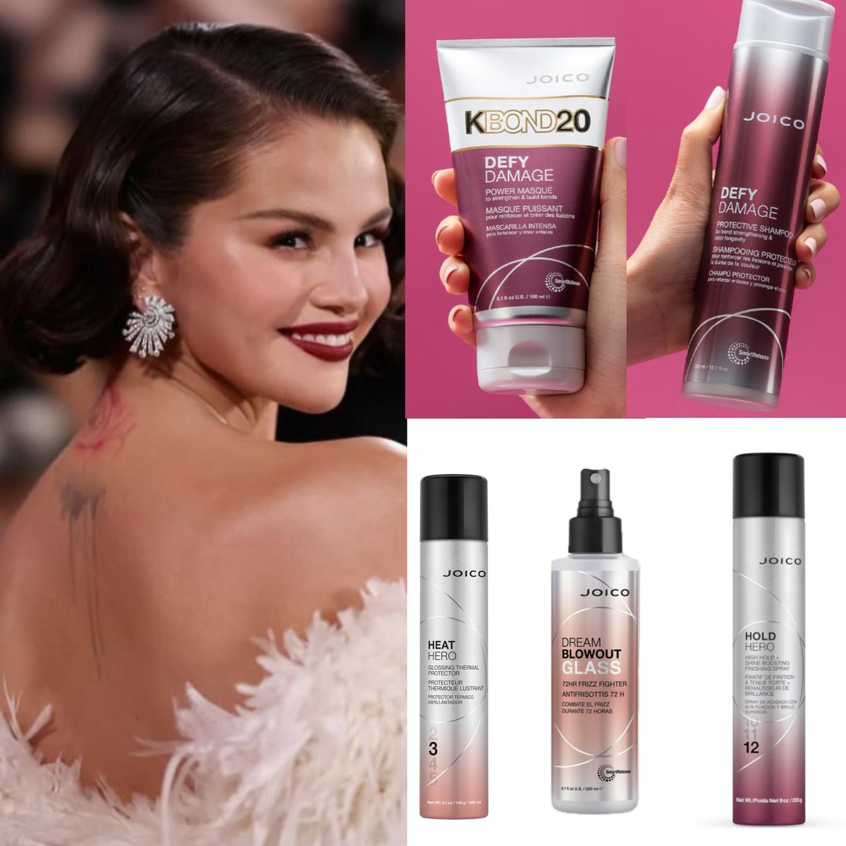 FashFwrdFiles's tweet image. renatocampora used defy damage shampoo,power masque ,dream blowout frizz fighter,hair protector spray and hold hero finishing spray by Joico on Selena Gomez 
-
#joico #selenagomez #selenagómez #selenagomezlove #selenagomezbeautiful