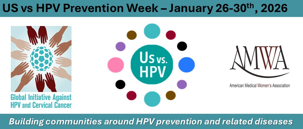 IPVSociety's tweet photo. This #CervicalCancerAwarenessMonth, be part of the conversation by joining the 8th Annual US vs HPV Prevention Week Webinar Series, hosted by the AMWA and the @GIAHC.
 
👉 View the full agenda: https://t.co/de47TvRK3L
 🔗Register now: https://t.co/jJnnTyCI8L

@AMWADoctors
#HPV https://t.co/ZYUf5AAXc1