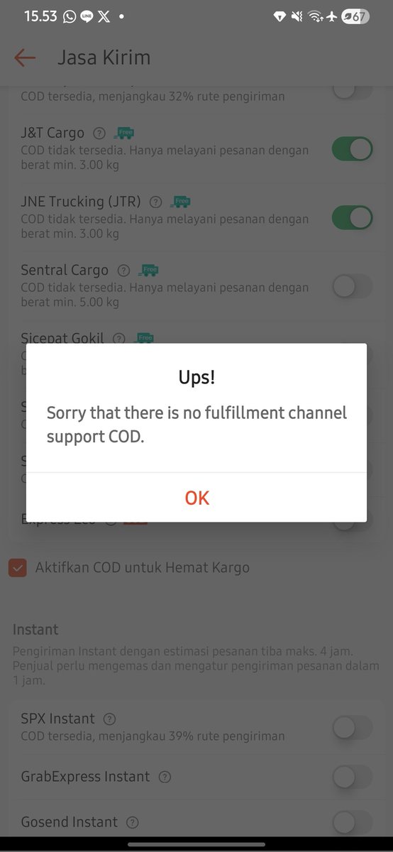 ada yg tau ga kenapa?mau aktifin cod gabisa