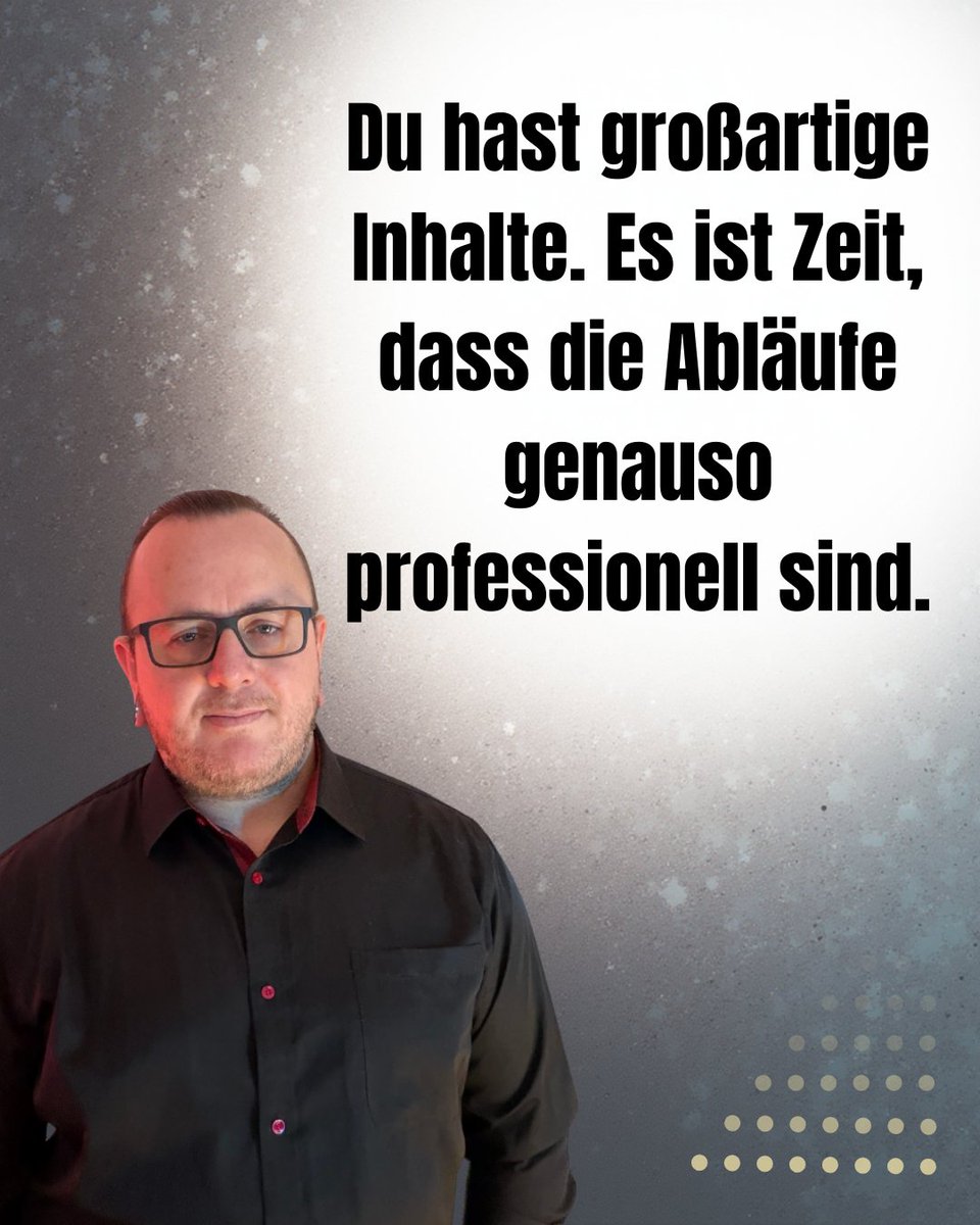 Großartige Inhalte, chaotische Abläufe = unprofessionell. Bestätigung zu spät, Antwort dauert 3 Tage, Content vergessen. Lösung: Follow ups, Onboarding, Content Deliveries, Check ins automatisieren. Professionalität ist Zuverlässigkeit.