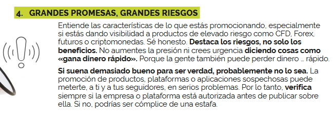 EnzoSuperGabri1's tweet photo. La CNMV ha publicado un documento sobre recomendaciones para los influencers que promocionen productos financieros.

Adivinad que youtuber  incumple todas. La 5 es la mejor:

  "Exenciones de responsabilidad como «Esto no es asesoramiento [....]» no te protegerán en estos casos" https://t.co/17wqm0NGHW