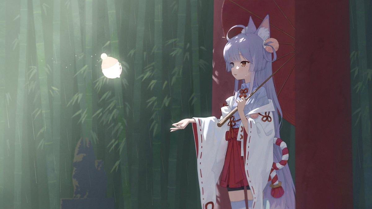 "...... 안녕. 내 이름은 시부키야. 넌 누구니?"
"난 이나리야. 널 만나러 왔어!"

#shibuki_art